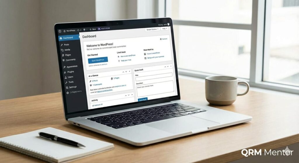 WordPress dashboard after successful installation on Hostinger