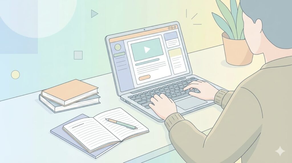 Digital Learning Journey - man working on laptop