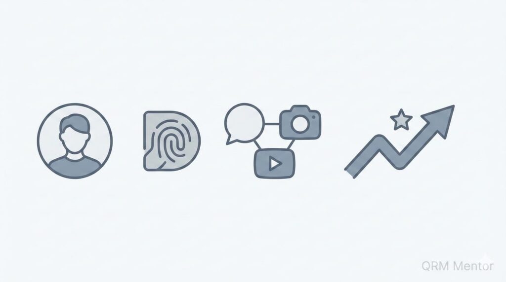Digital Learning Journey - online growth and branding icons